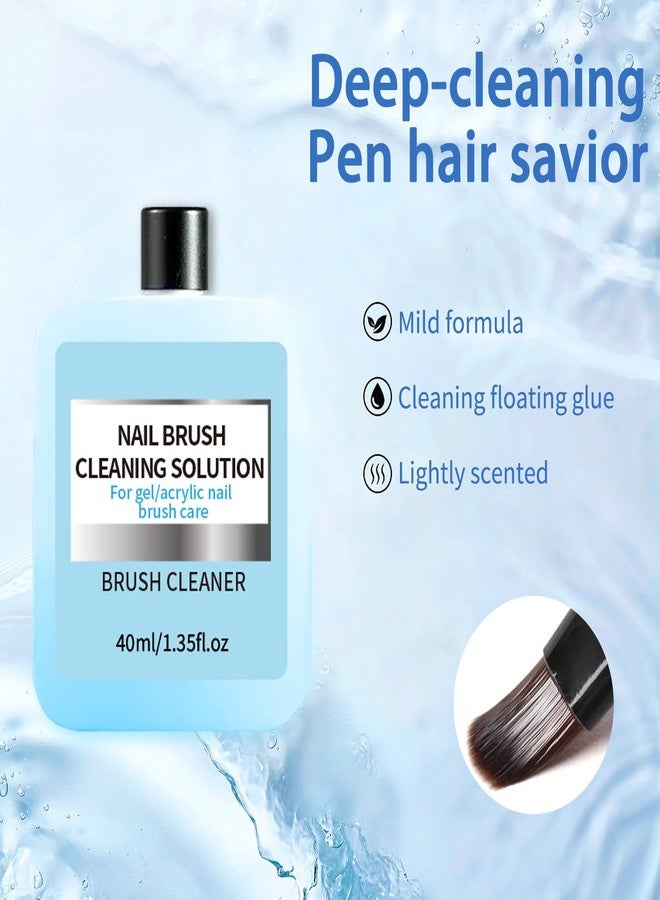 SULLMAR Nail Brush Cleaner 40ml Cleaner Efficient Nail Cleaner for Acrylic Nails Professional Brush Cleaner for acrylic Clean and Maintain Your Nail Brushes with Cleaning Solution - Image 5